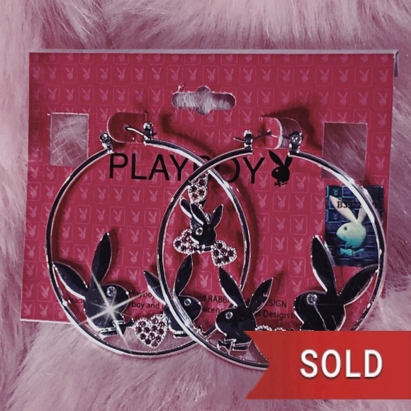 PLAYBOY Jewelry - Y2K Playboy Hoop Earrings